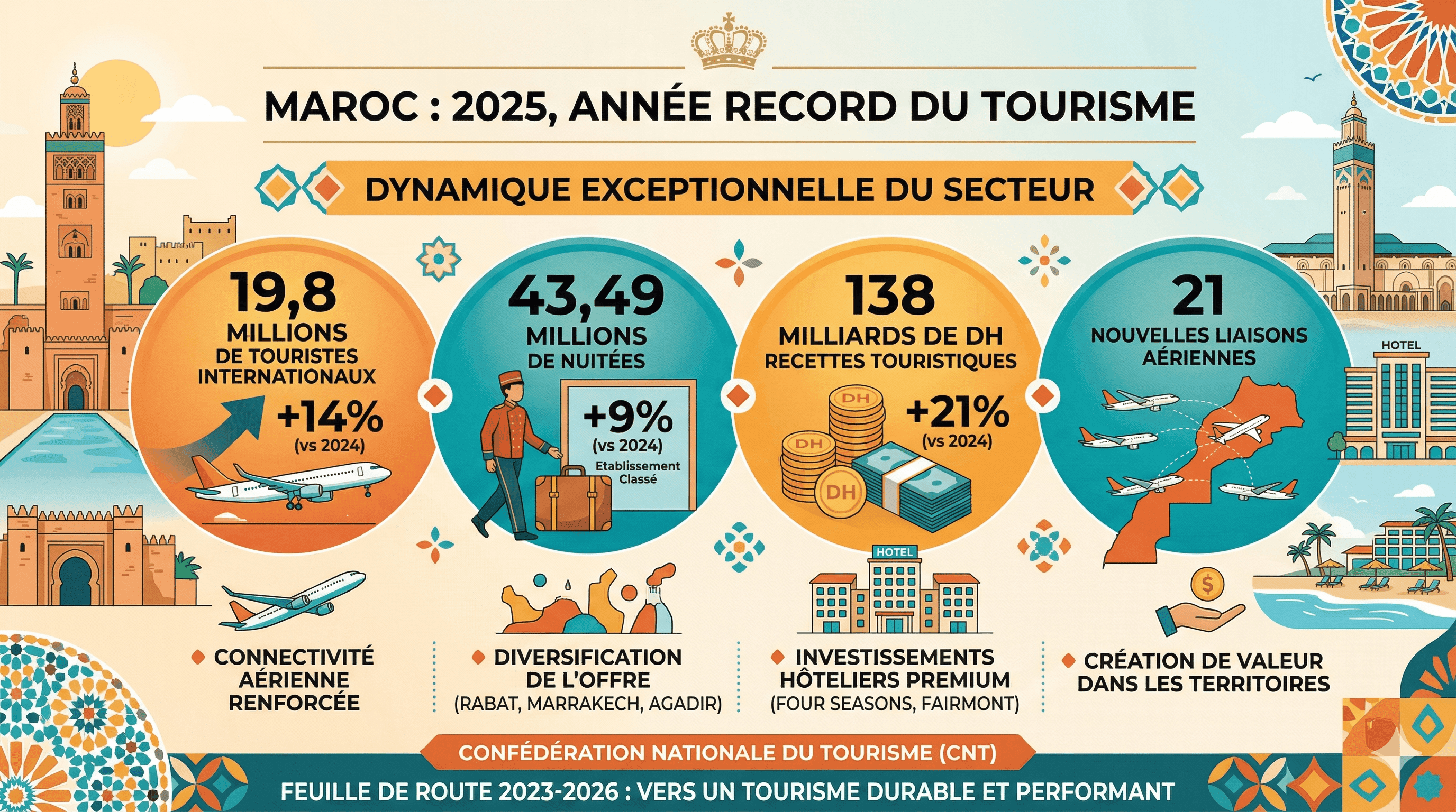 Tourisme au Maroc : 2025, une année record qui confirme la dynamique du secteur